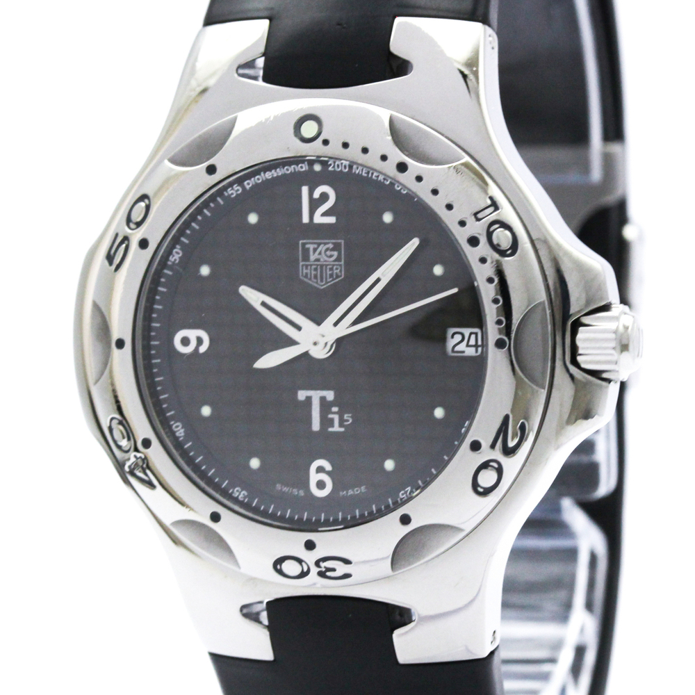 TAG HEUER Kirium Titanium Rubber Quartz Mens Watch WL1180 Polished